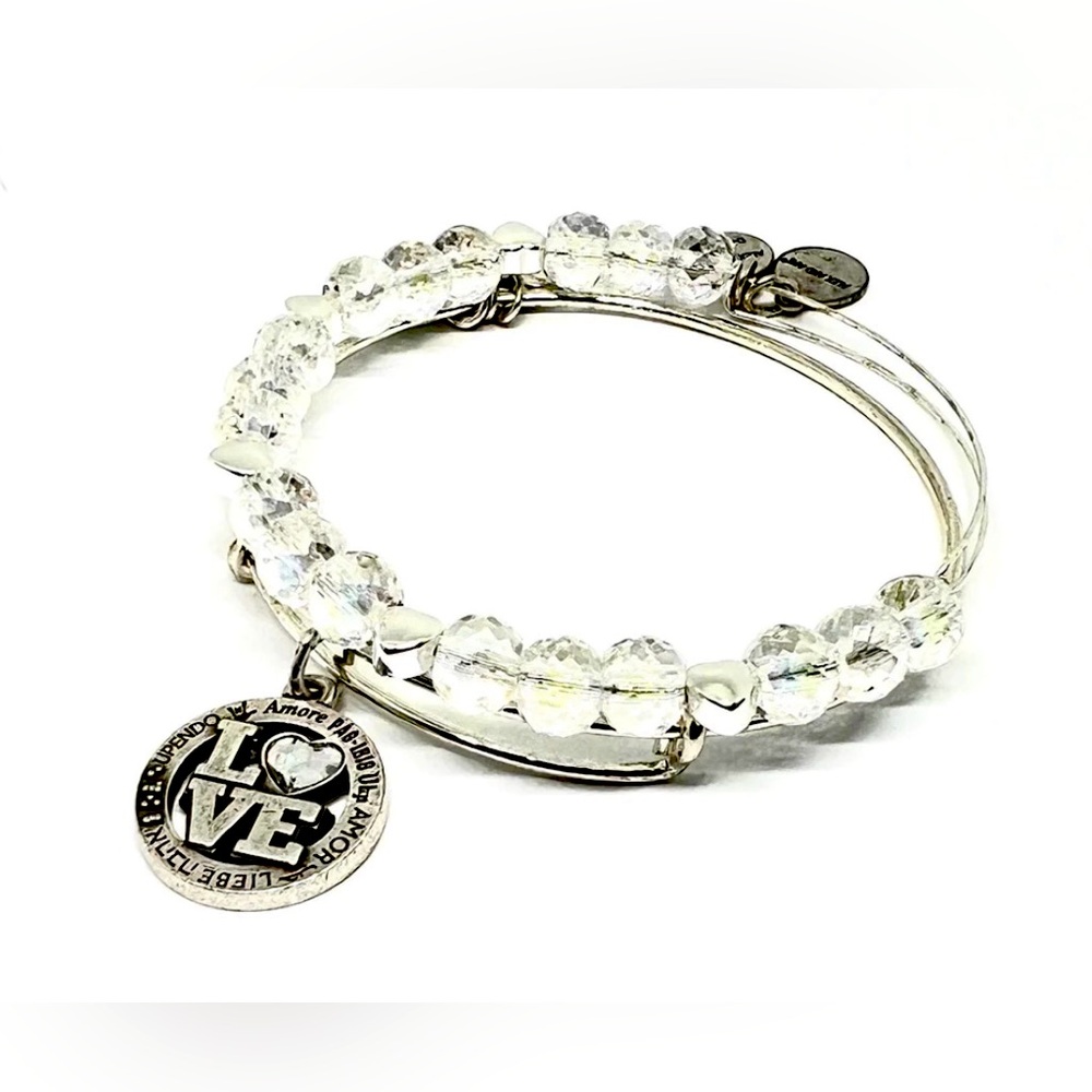 Alex and Ani - Love Language Aurora Borealis Swarovski Bead Set of 2 NWOT